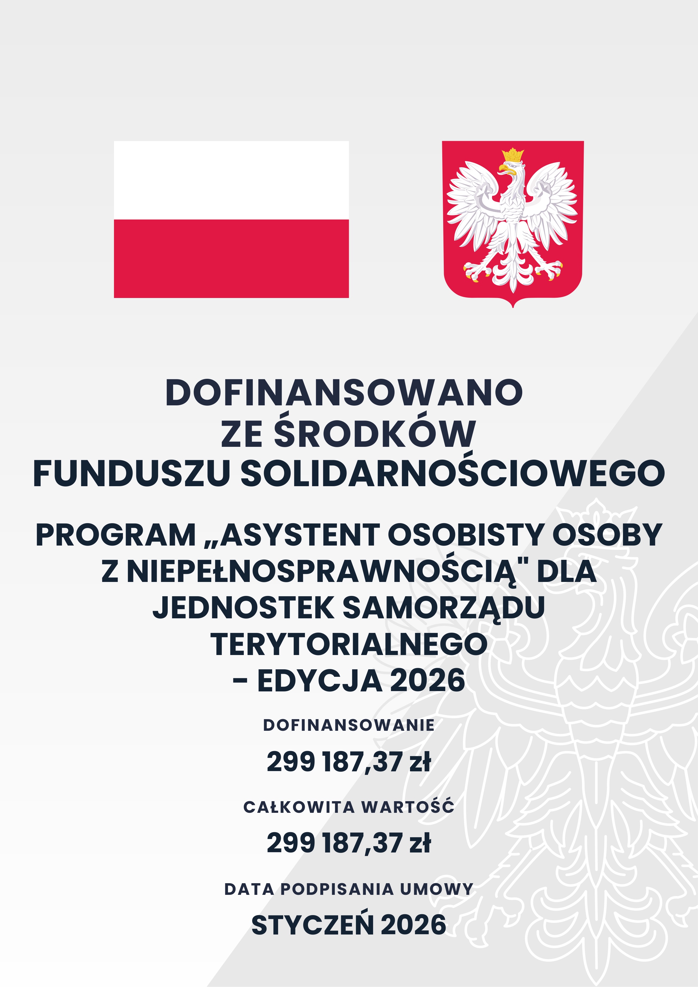 Plakat programu Asystent osobisty osoby z niepełnosprawnością